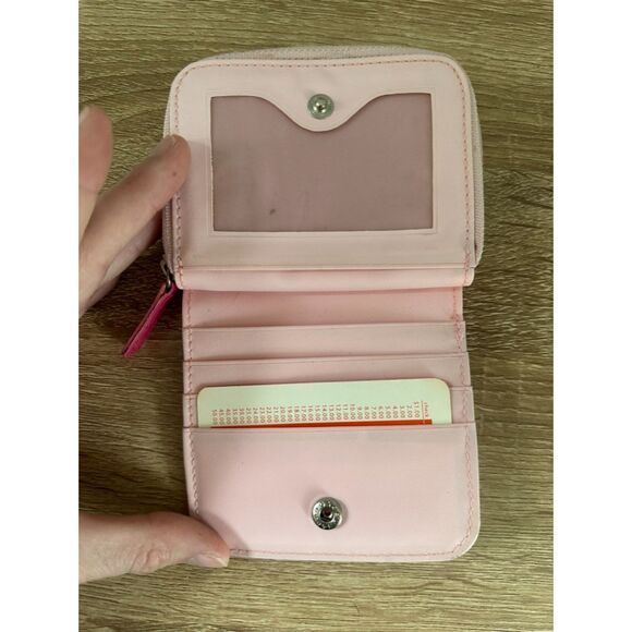 Rare Vintage Y2k Jim Benton No Dogs Allowed Pink Bifold Wallet Card Holder - Picture 3 of 4